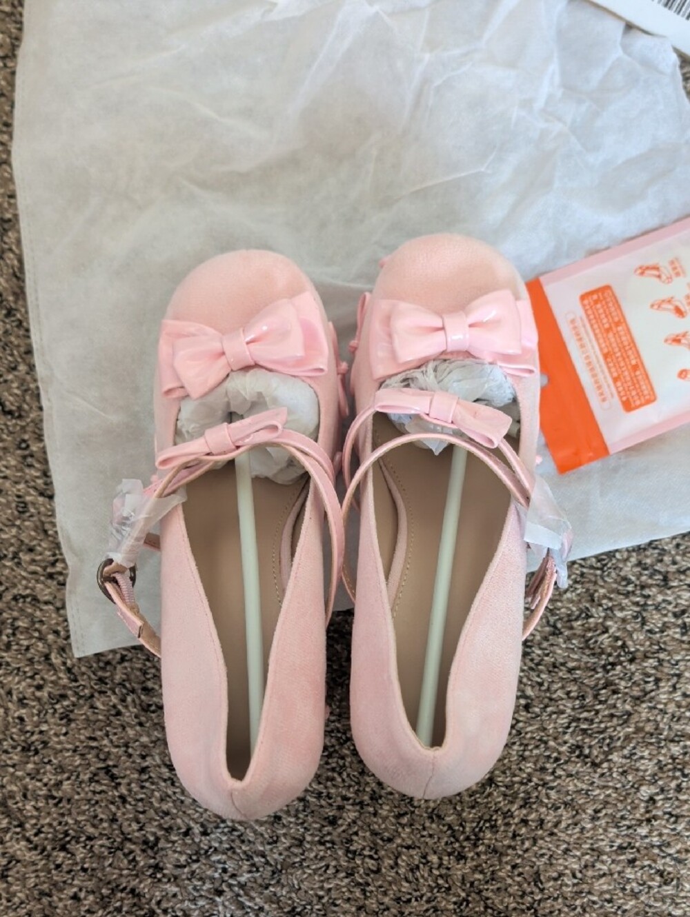 Pink Platform Bow Mary Jane Heels - Women Shoes - Picture 6 of 7